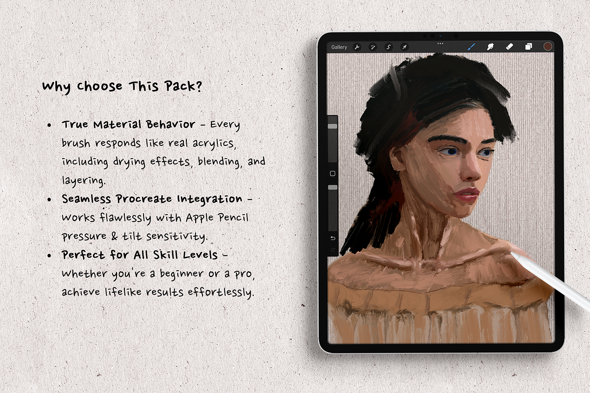 Realistic Acrylic Procreate Pack, a Brush Add-On by Brush Moment (Photo 3 of 5)