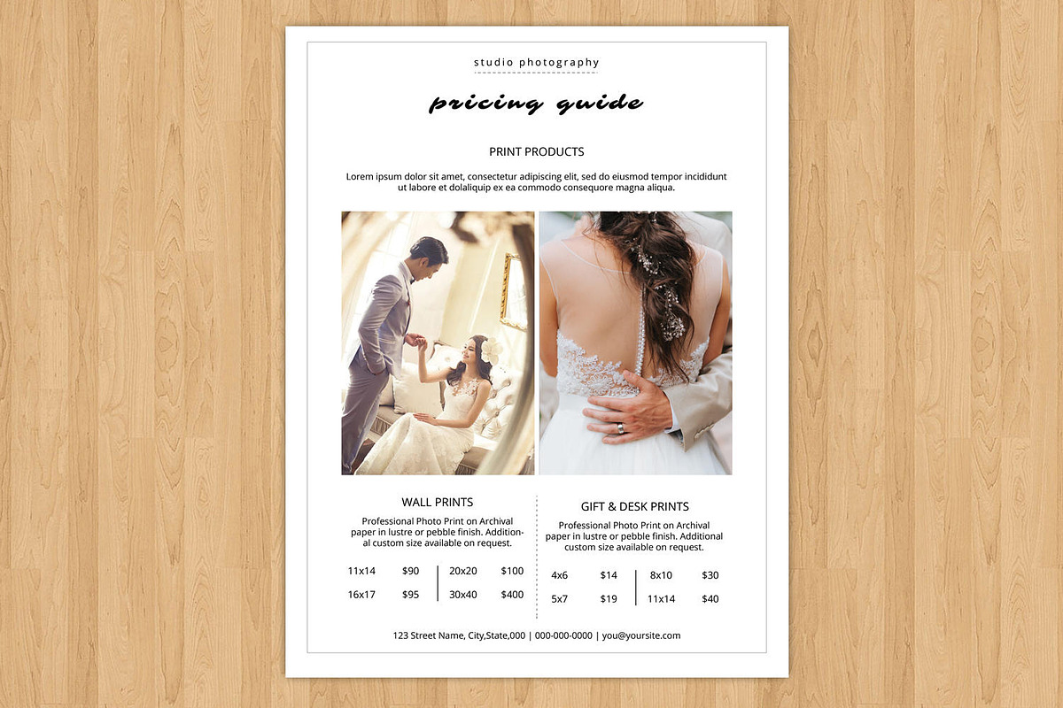 Wedding Photography Price List, a Flyer Template by Template Shop (Photo 4 of 5)