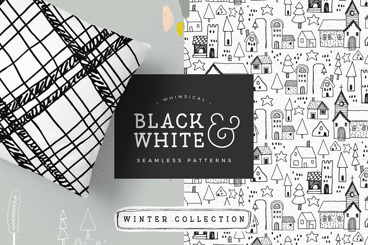 Black & White Winter Patterns, a Pattern Graphic by Lisa Glanz (Photo 1 of 13)