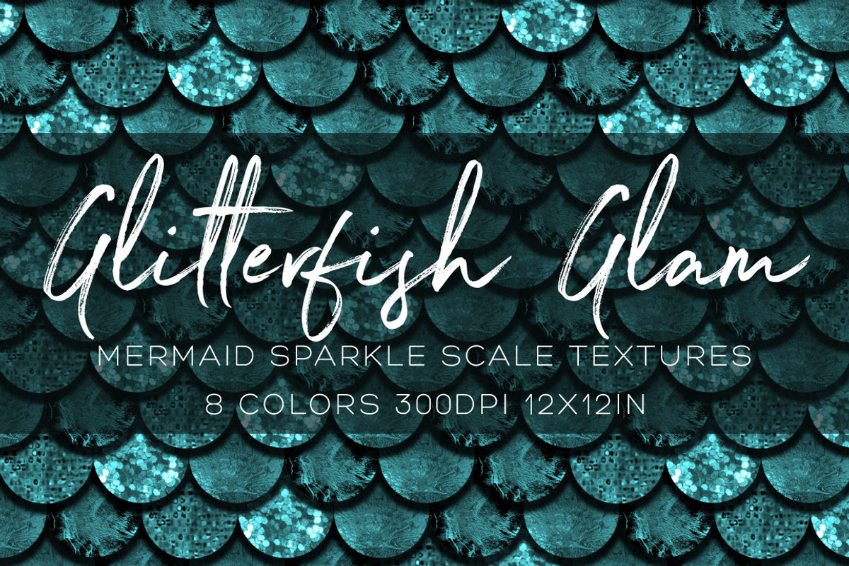 Glitter Mermaid Scales Textures, a Texture Graphic by Tara Leigh Designs (Photo 2 of 3)