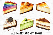 Cheesecake Watercolor Clipart, an Illustration by Craft Nest (Thumbnail 4 of 6)