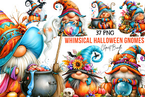 Halloween Gnomes Clipart Set