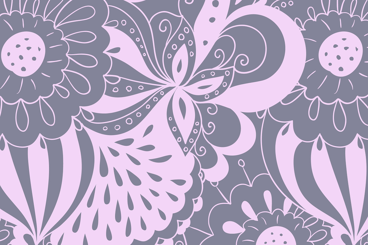 Vector set "Abstract floral Pattern" preview 5