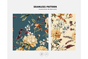 Victorian vintage botanical textile, a Pattern Graphic by Milatoo (Thumbnail 6 of 9)