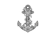 Ornamental Anchor Silhouette SVG, an Illustration by Designs_River (Thumbnail 11 of 31)