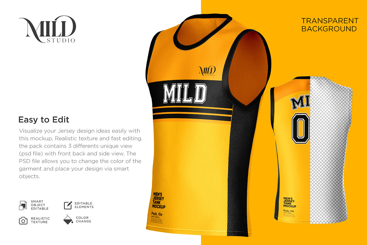Tank top Jersey Set Mockup, a Hoody Mockup by Mildstudio (Photo 2 of 7)
