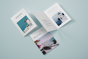 Vertical Bifold Brochure Mockup Set