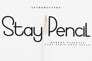 Stay Pencil, a Sans Serif Font by FreshTypeINK (Thumbnail 1 of 8)