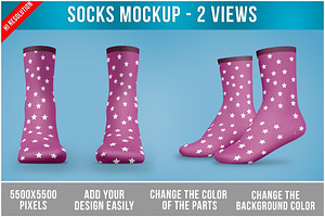 Socks Mockup PSD