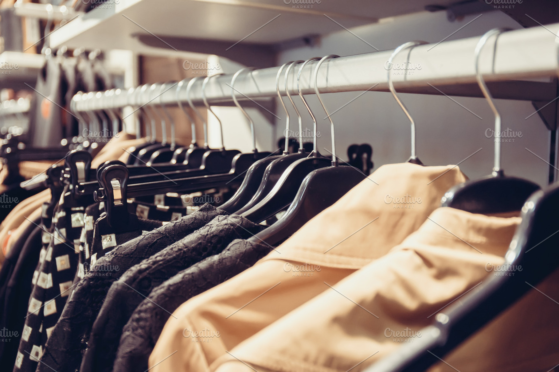 different clothing on hangers, a Beauty & Fashion Photo by J&T photo and design