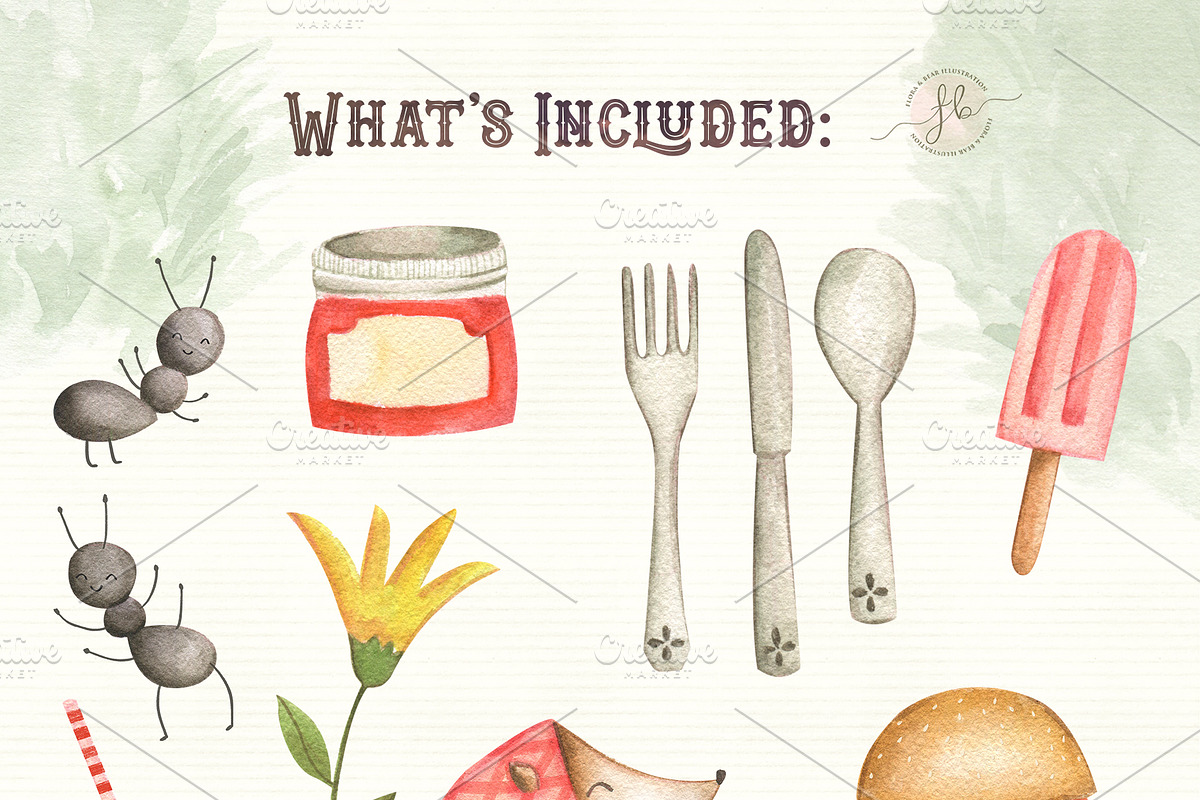 Picnic Party, an Animal Illustration by Flora+Bear (Photo 2 of 5)