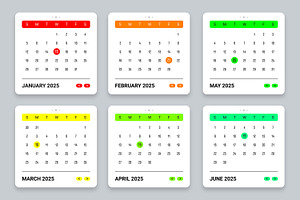 Web Calendar Template 2025, an UI Kit Template by ContestDesign