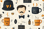 Happy Father’s Day Themed Paper, a Background Graphic by Printable Treasure (Thumbnail 3 of 5)
