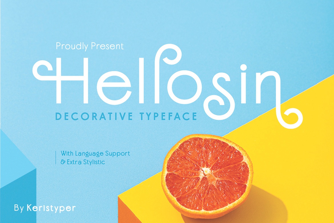 Hellosin, a Sans Serif Font by kerismaker