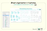 32 Hand-Drawn 3D Geometric Shapes, an Education Illustration by Peg Design (Thumbnail 5 of 6)