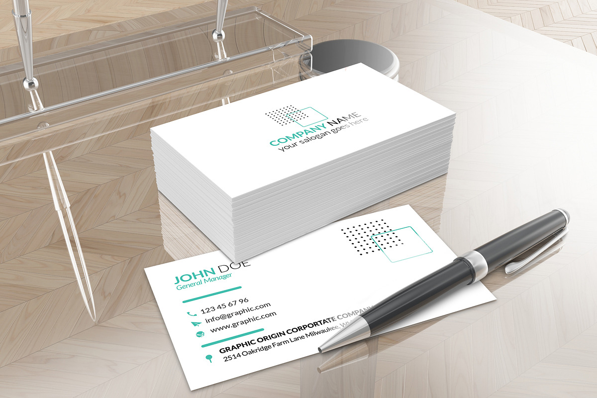 CORPORATE BUSINESS CARD, a Business Card Template by Graphic Origin (Photo 2 of 4)