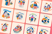 Mothers Day Stickers, an Emoji Icon by Vectors Market (Thumbnail 6 of 9)