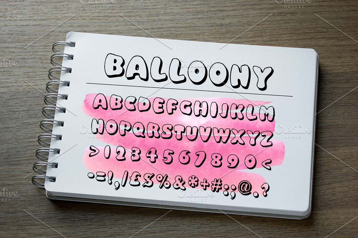 Balloony Font preview 3