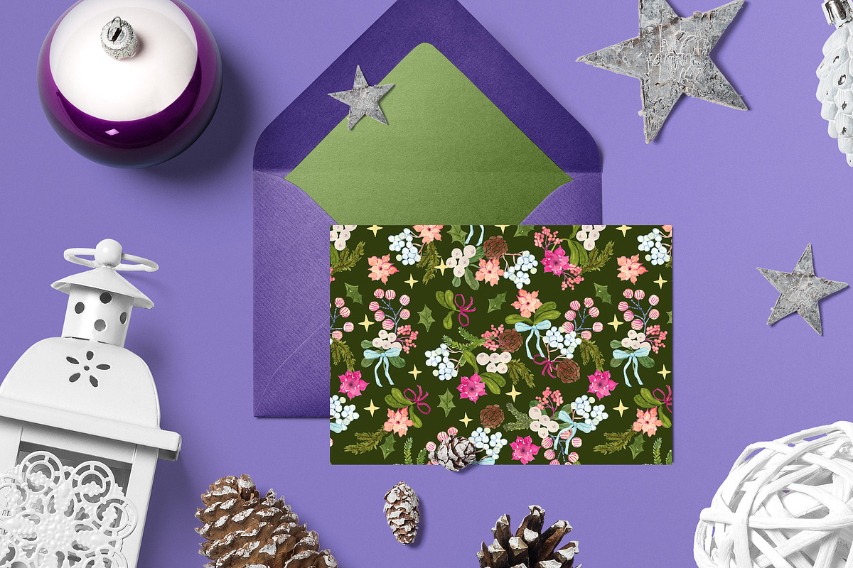 Gouache Christmas Pattern, a Pattern Graphic by Webvilla Studio (Photo 2 of 5)