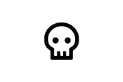 Simple Skull Icon Vector, an Object Illustration by Vectorium Studio (Thumbnail 1 of 4)