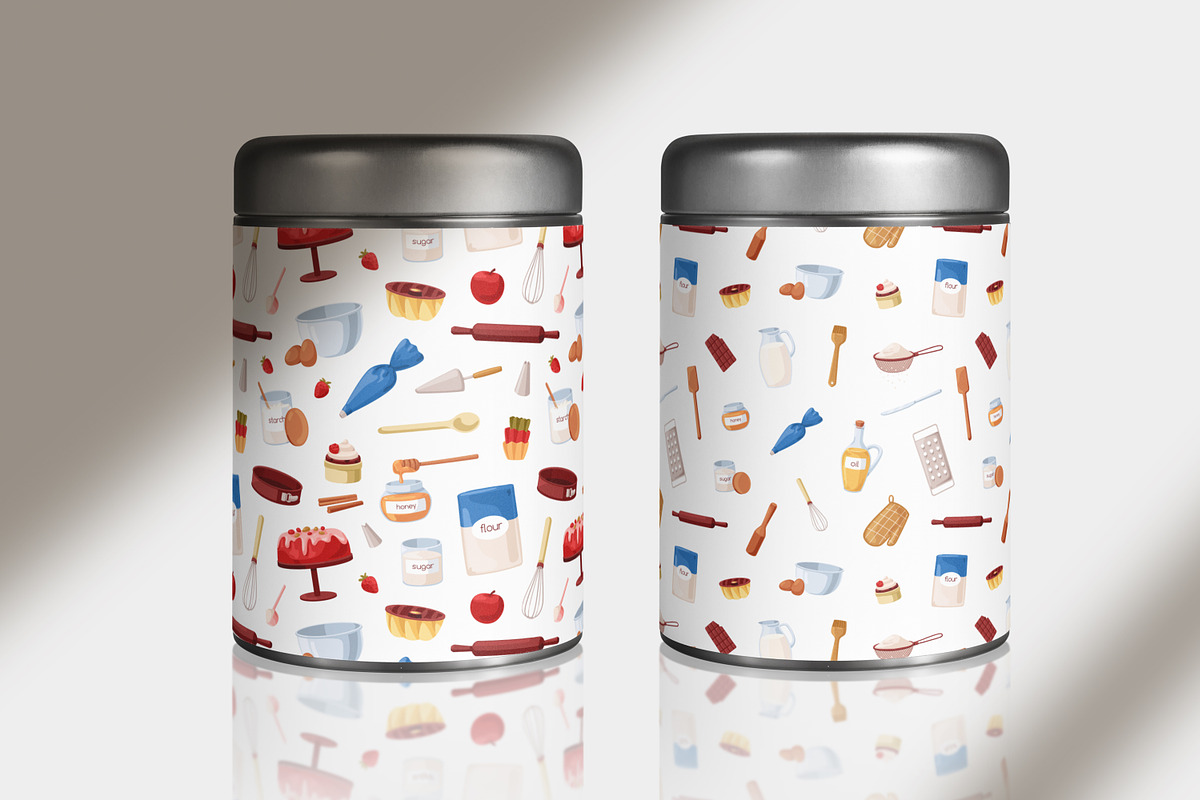 Baking tools seamless patterns set, a Pattern Graphic by Good Studio (Photo 6 of 8)