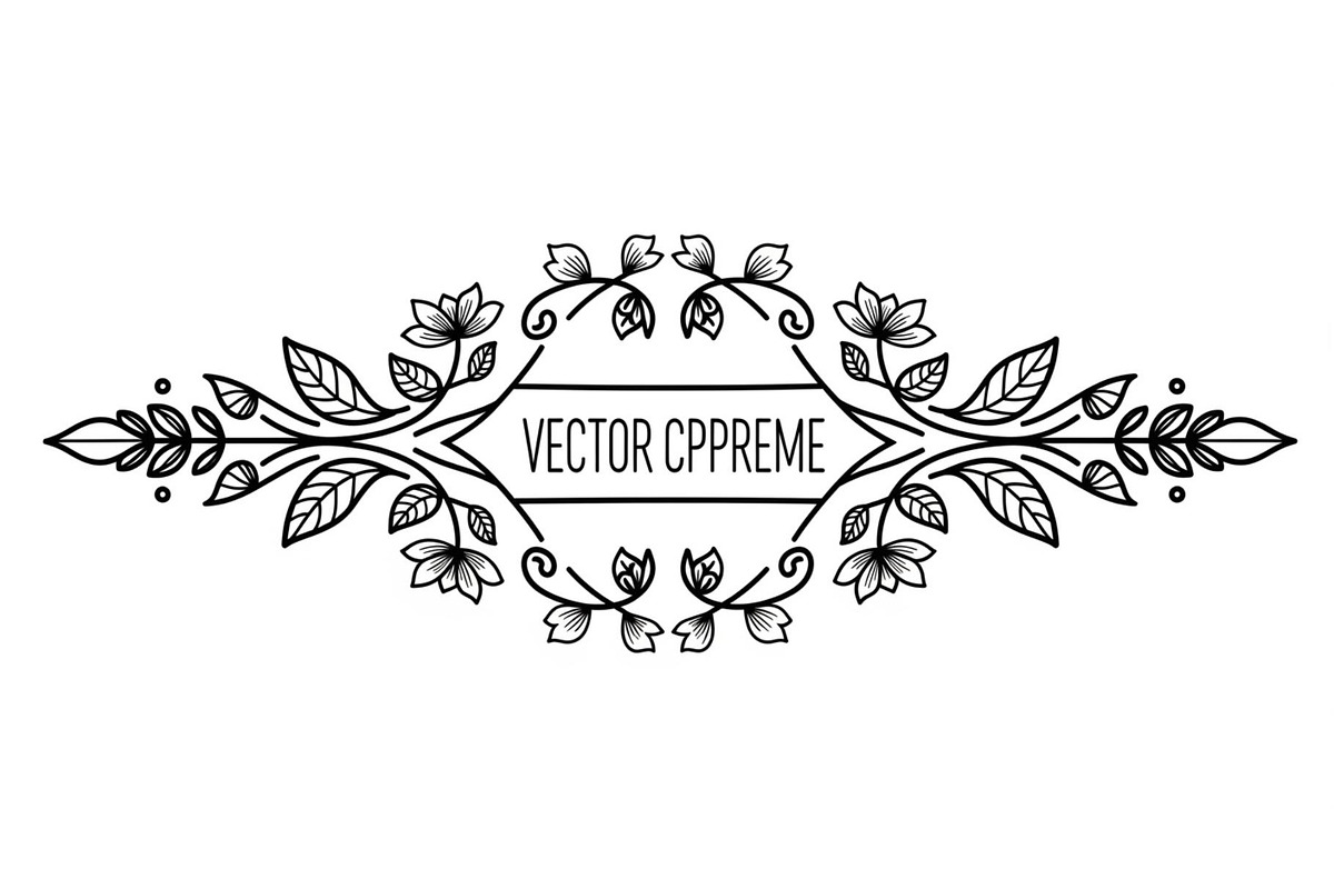 Vintage Floral Frame Vector Bundle, an Illustration by Designs_River (Photo 7 of 51)