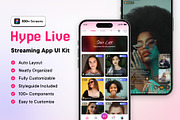 Hype Live Streaming App UI Kit, an App Template by SyalUIUX (Thumbnail 2 of 6)