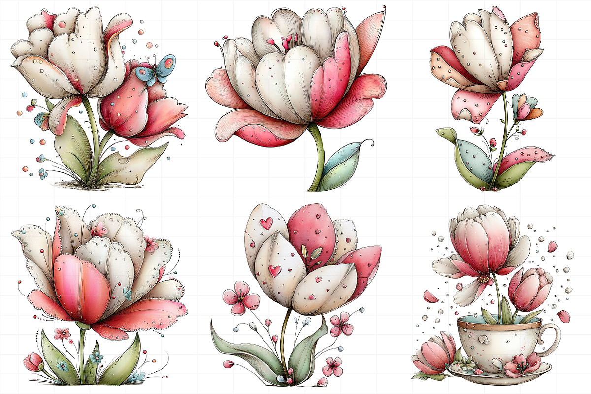 Whimsical Spring Umbrella Clipart, an Illustration by Daily.Designs (Photo 3 of 8)