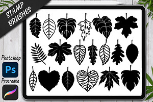 Leaves Stamps Brush For Procreate