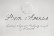 Poem Avenue Elegant Romantic Script, a Script Font by AnMark (Thumbnail 1 of 12)