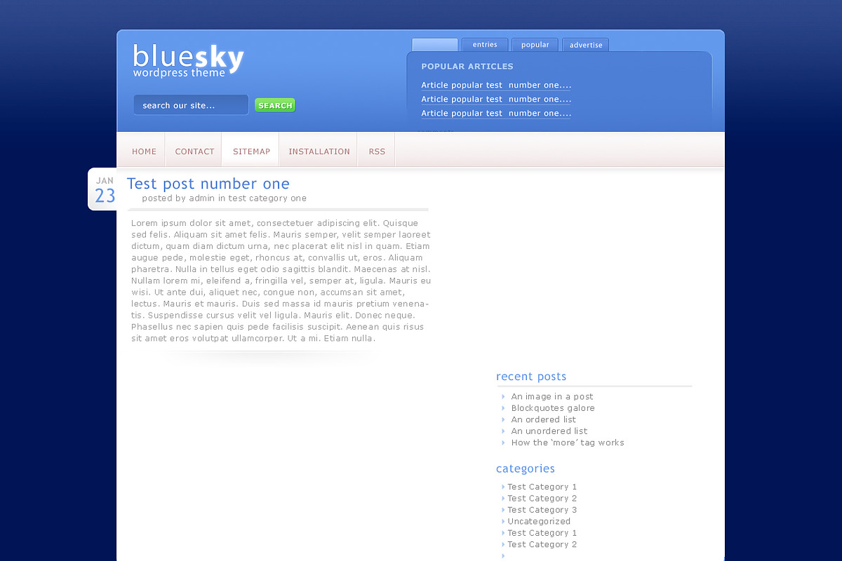 BlueSky - Elegant Team, a WordPress Template by Elegant Themes Team (Photo 1 of 4)