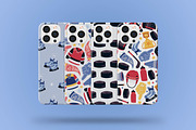 Ice Hockey Digital Seamless Patterns, a Pattern Graphic by Alanna Messina Design Co (Thumbnail 8 of 8)