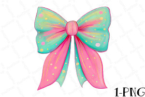 Cute Retro Christmas Coquette Bow De, an Illustration by DreamPrint404