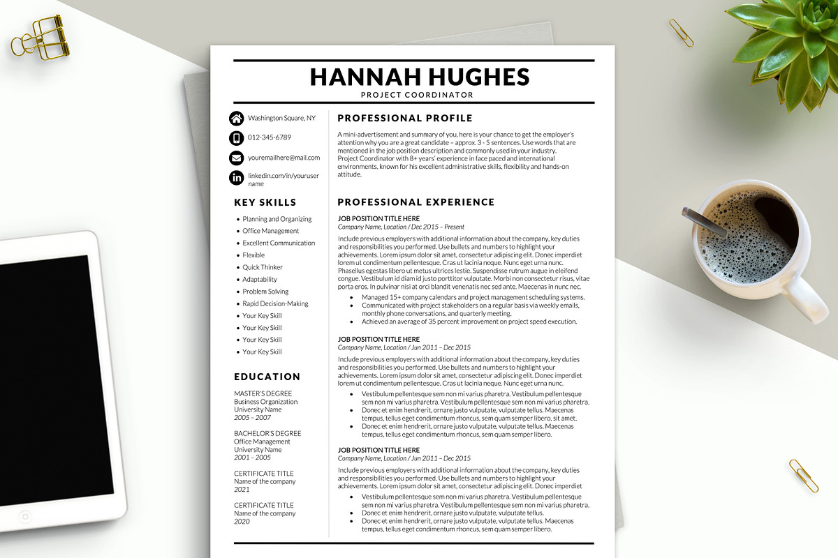 Modern CV Resume Template for Word, a Resume Template by BestResumes.Co (Photo 1 of 7)