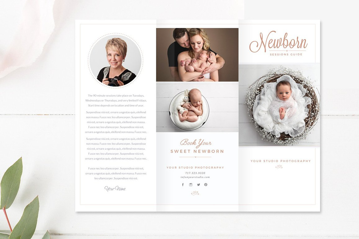 Newborn Trifold Brochure INDD, a Brochure Template by By Stephanie Design (Photo 2 of 3)