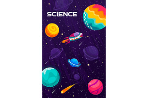 Space Landscape Poster, Galaxy