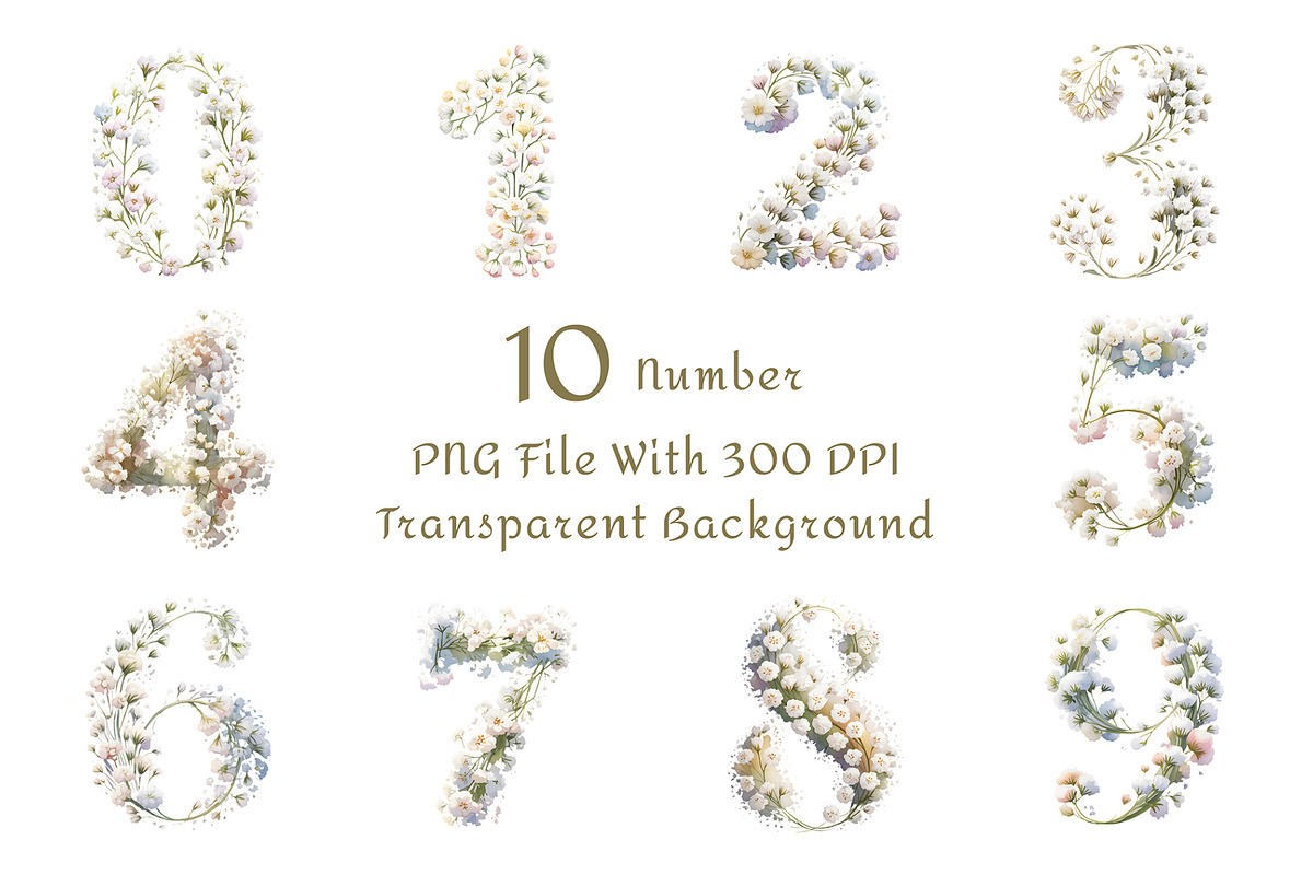 Baby's Breath Watercolor Clipart, a Decorative Illustration by ForhadGFX (Photo 12 of 14)
