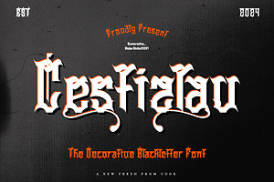 Cestizlav - Decorative Blackletter, a Blackletter Font by Dhabee