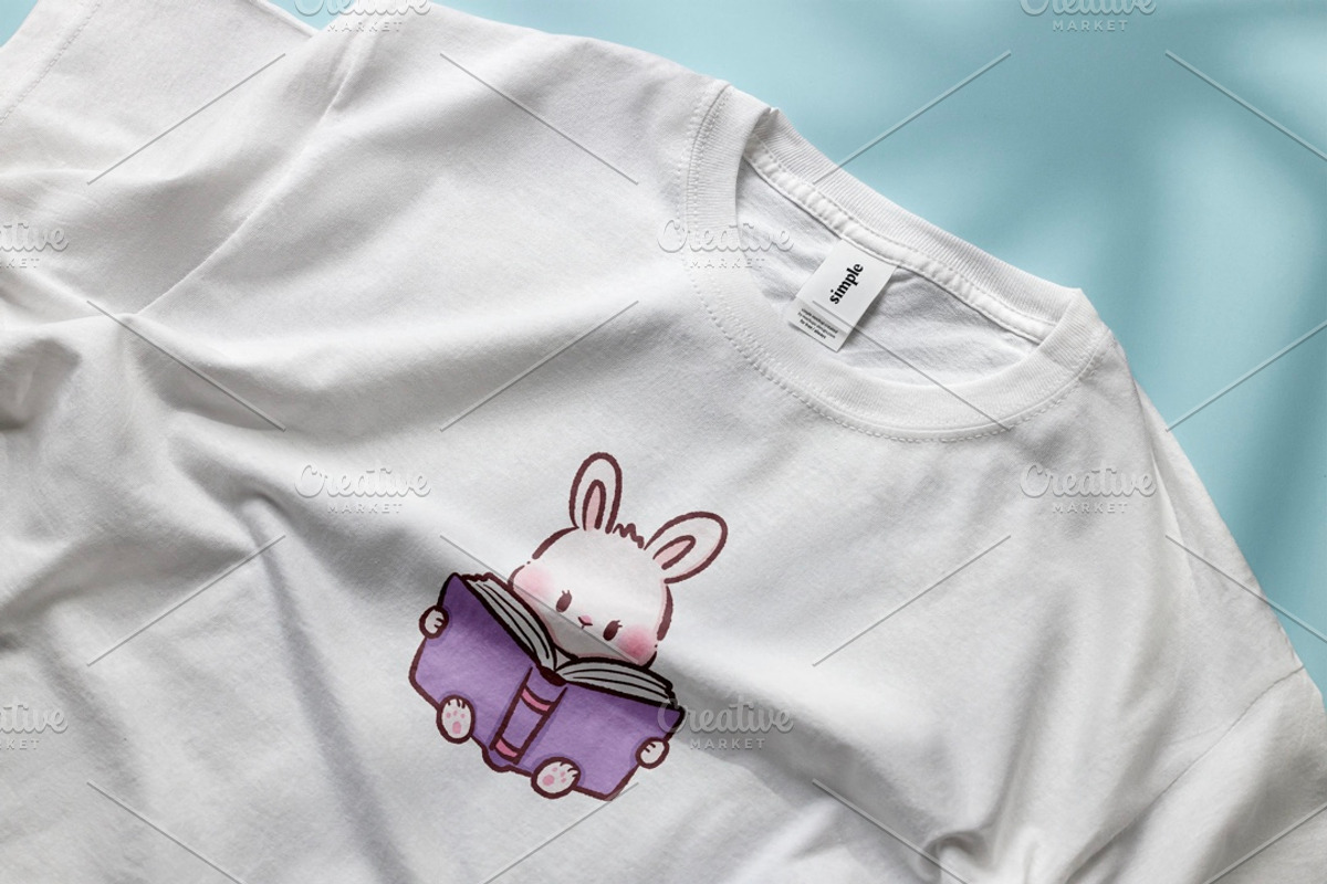 Kawaii Bunny Bookish Winter Clipart, an Animal Illustration by Blumensdiary (Photo 6 of 7)