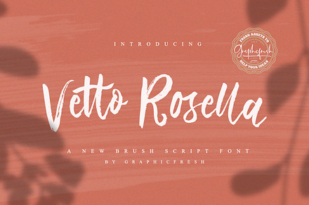 Vetto Rosella - Handwritting Font, a Script Font by Graphicfresh