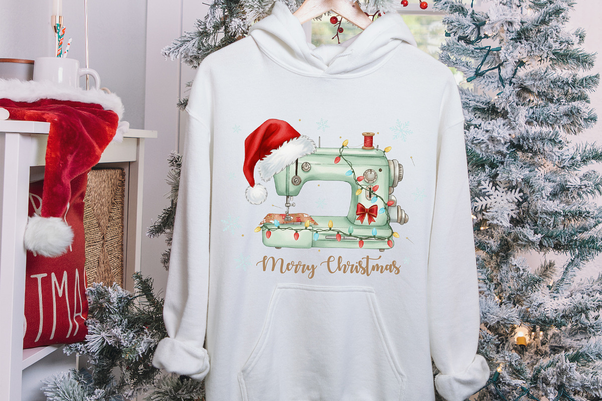 Christmas Sewing Machine PNG, an Illustration by designcity5 (Photo 8 of 8)