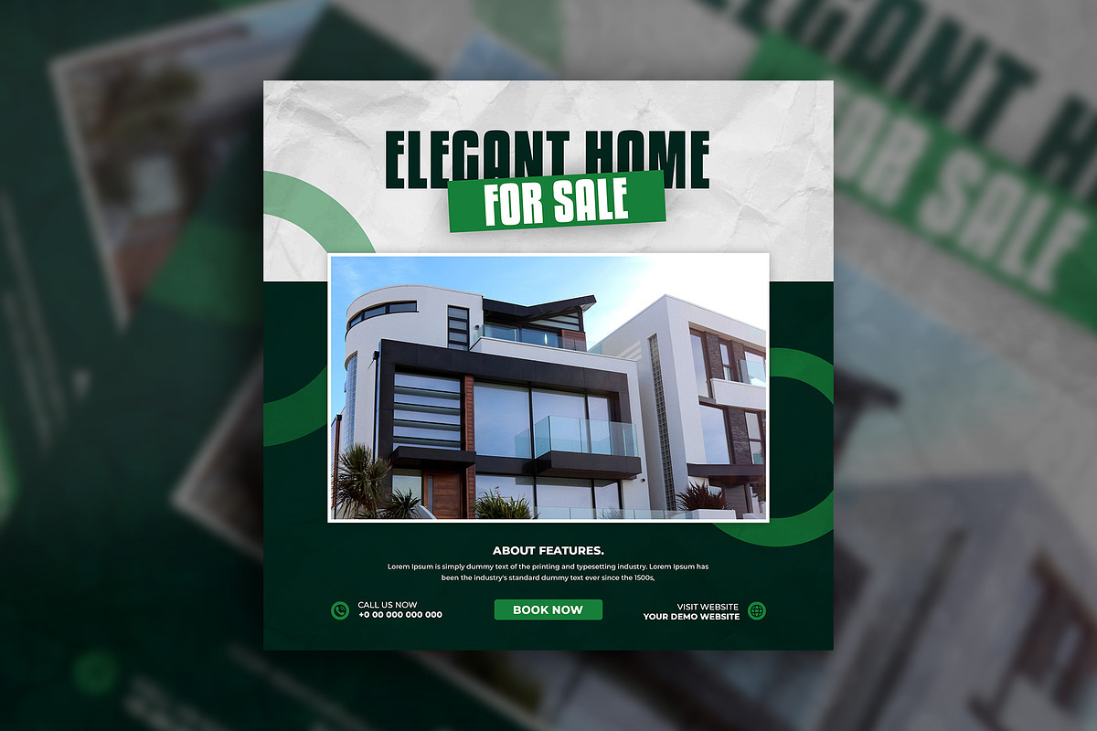 Real estate home sale post template, a Social Media Template by Tanmoy Topu (Photo 10 of 11)