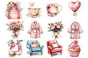 Blush Pink Mother's Day Clipart, an Illustration by Watercolor design (Thumbnail 3 of 10)