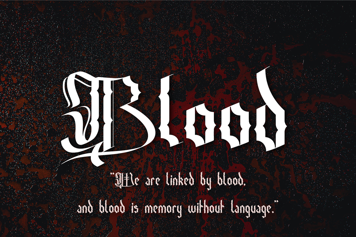 Bloodsucker Modern Blackletter, a Blackletter Font by infernostudio3 (Photo 6 of 10)