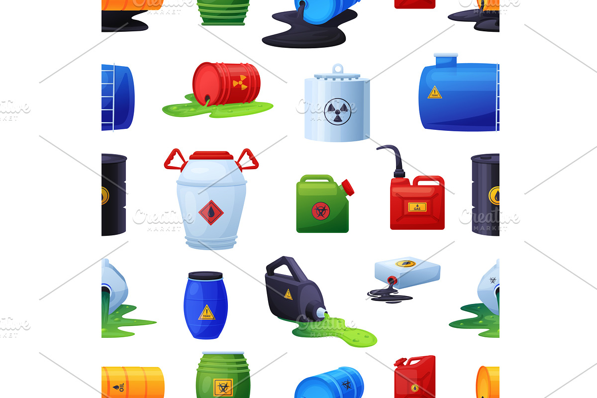 Radioactive liquids seamless pattern, an Illustration by LadadikArt