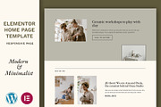 Home Page Elementor Template WP, a WordPress Template by Eva Cogollos Studio (Thumbnail 1 of 6)
