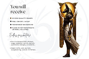 Egyptian God Anubis clipart Set, an Education Illustration by ThatsDesignArt (Thumbnail 2 of 10)