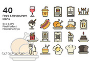 40 Food & Restaurant - Filled Line, an Outline Icon by Kmg Design (Thumbnail 1 of 2)