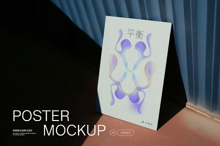 Urban Poster Mockup, a Mockup by Goodies.Buro
