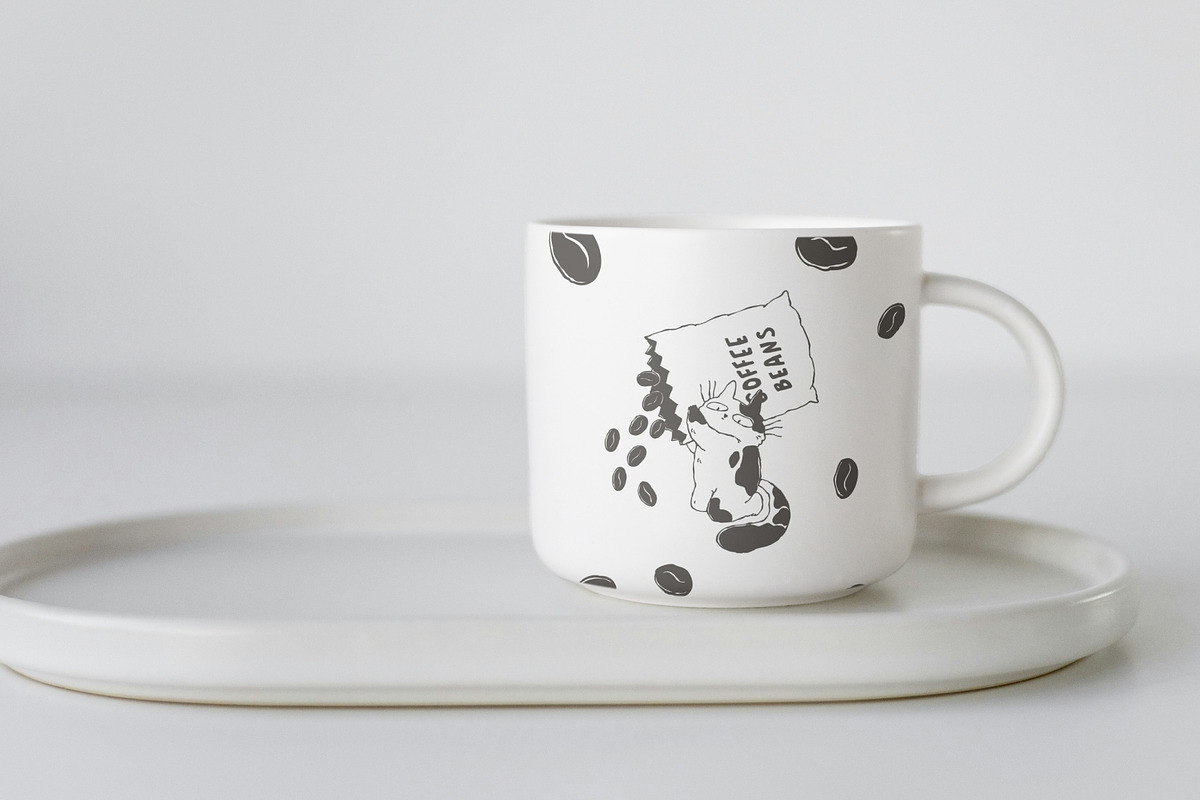 Purrfect Barista Hand Drawn Clipart, an Illustration by Anastasiya Klempach (Photo 12 of 13)